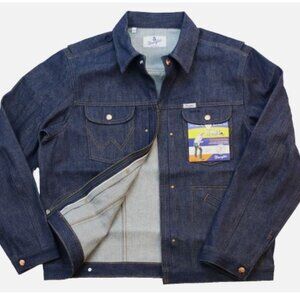 Wrangler Men's Denim Jacket 11MJZ Cone Mills Selvedge Sanforized Size XXL 14 oz.